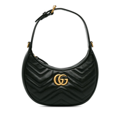 Gucci Mini GG Marmont Half Moon Bag (SHG-ramOzt)