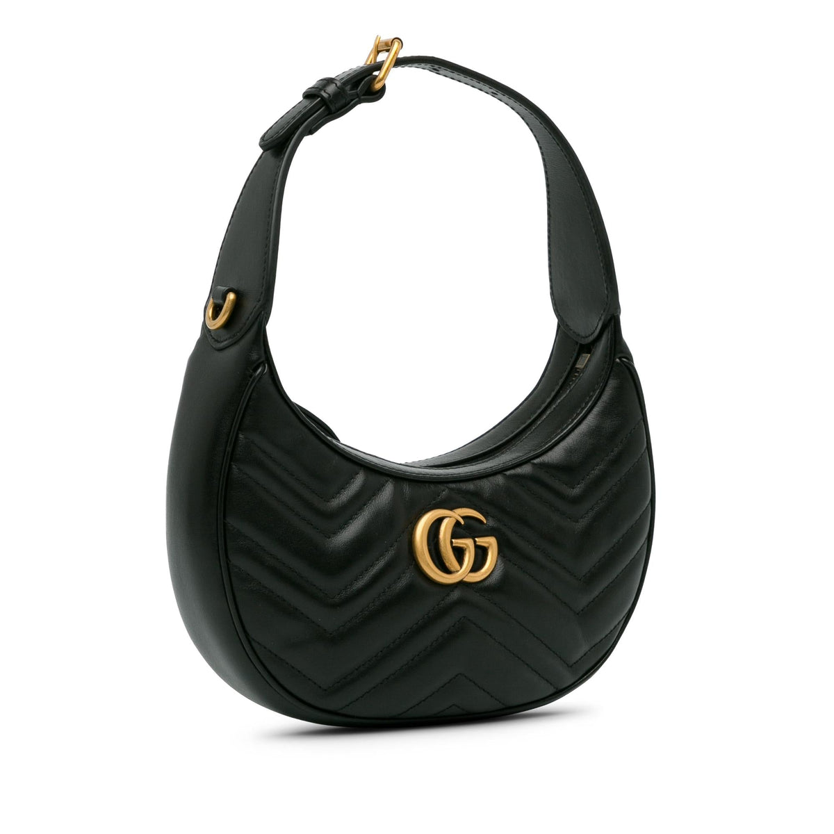 Gucci Mini GG Marmont Half Moon Bag (SHG-ramOzt)
