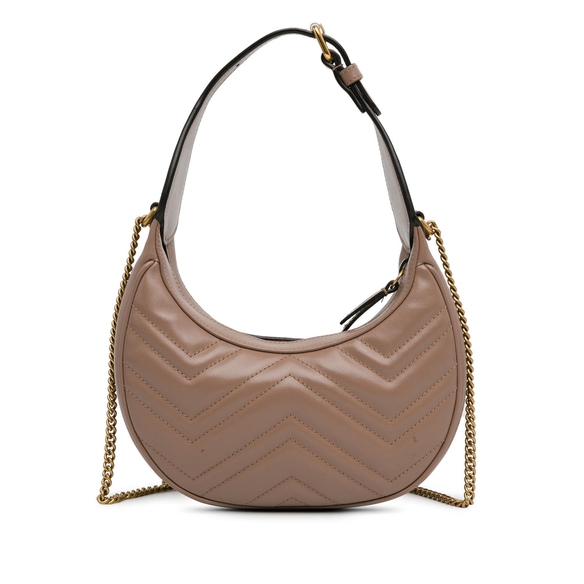 Gucci Mini GG Marmont Half Moon Bag (SHG-IhG8D5)