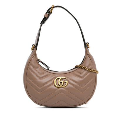 Gucci Mini GG Marmont Half Moon Bag (SHG-IhG8D5)