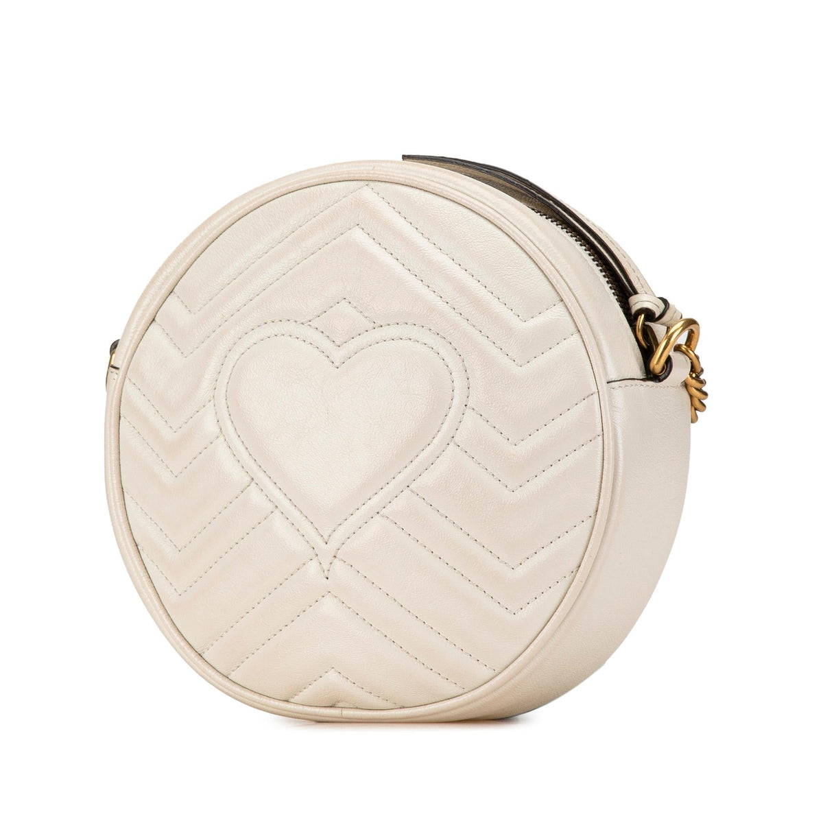 Gucci Mini GG Marmont Leather Matelasse Round Crossbody