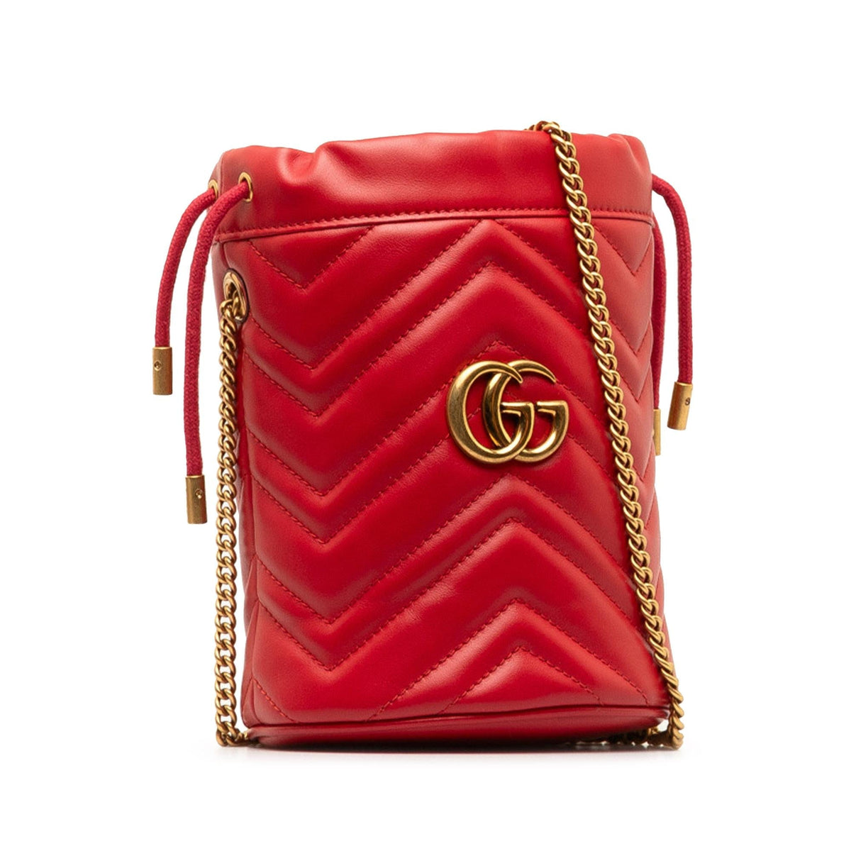 Gucci Mini GG Marmont Matelasse Bucket Bag (SHG-mU1NG8)