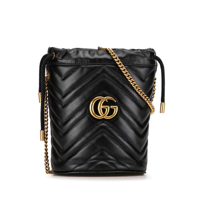Gucci Mini GG Marmont Matelasse Bucket Bag