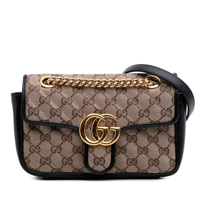Gucci Mini GG Marmont Matelasse Canvas Flap Crossbody