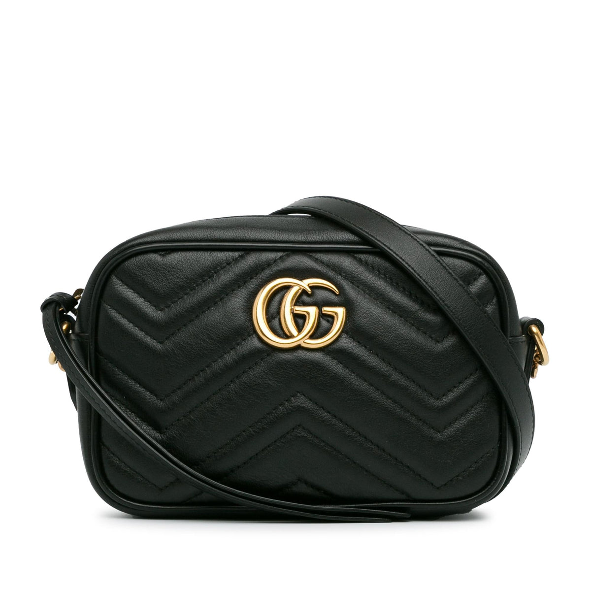 Gucci Mini GG Marmont Matelasse Crossbody Bag (SHG-FuNYR9)