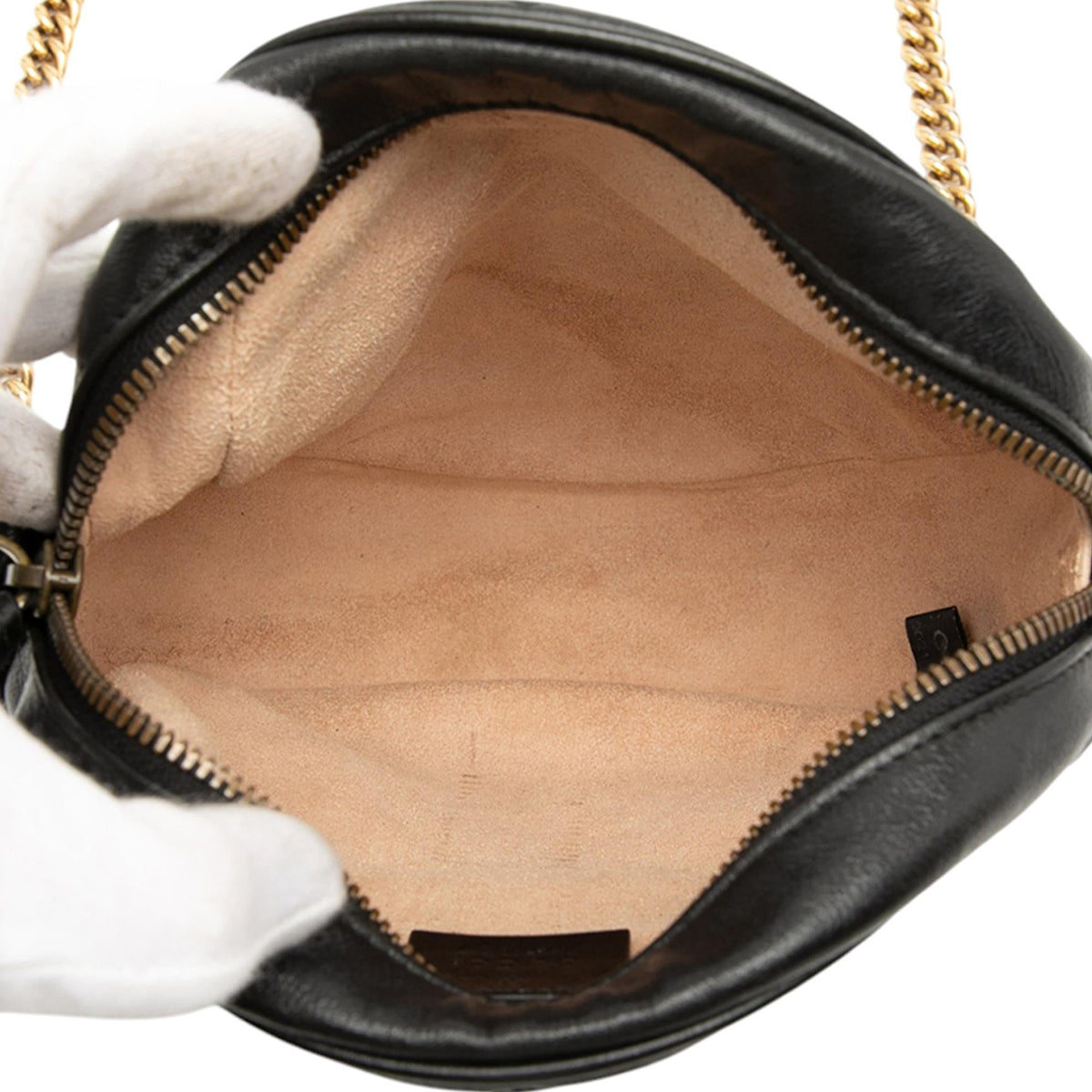 Gucci Mini GG Marmont Matelasse Leather Round Crossbody