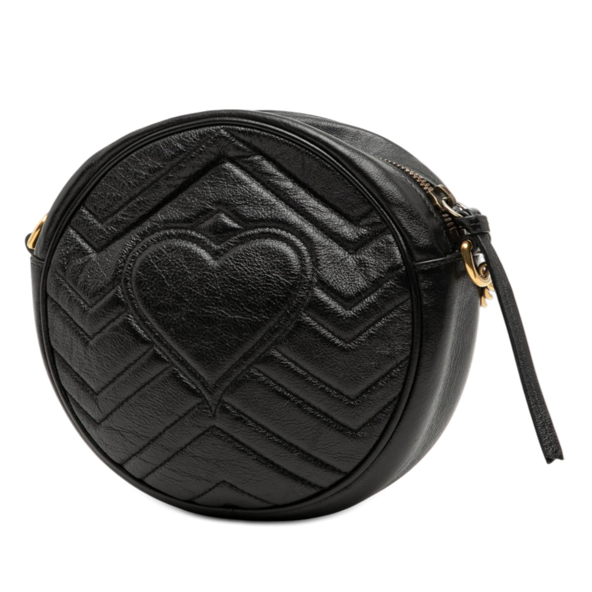 Gucci Mini GG Marmont Matelasse Leather Round Crossbody