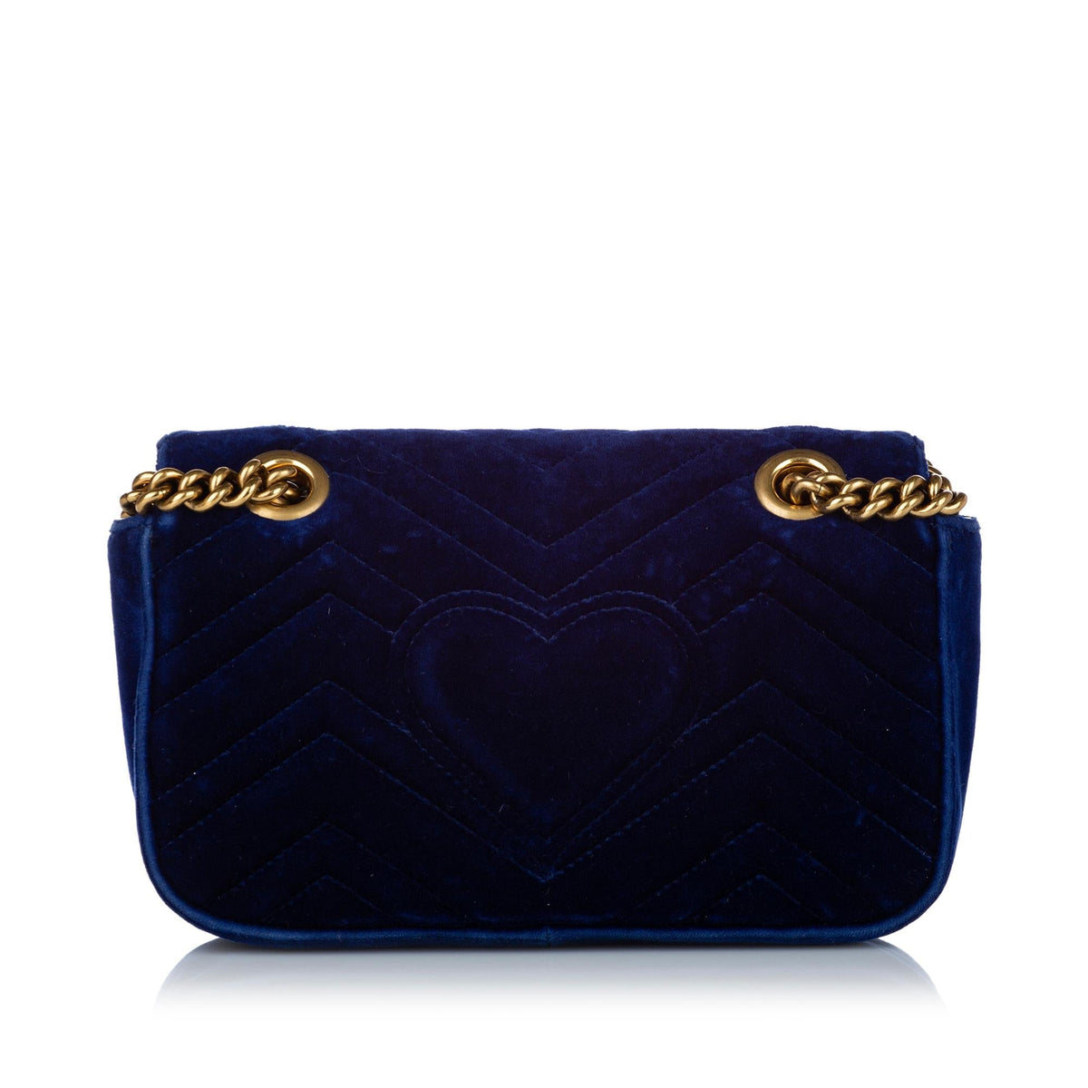 Gucci Mini GG Marmont Matelasse Velvet Crossbody Bag (SHG-30351)