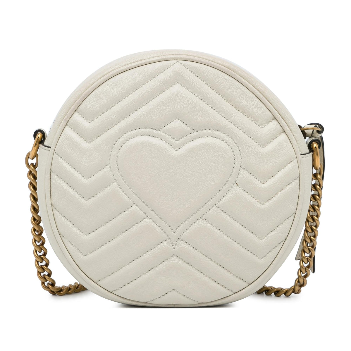 Gucci Mini GG Marmont Round Leather Crossbody Bag (SHG-Djif6j)
