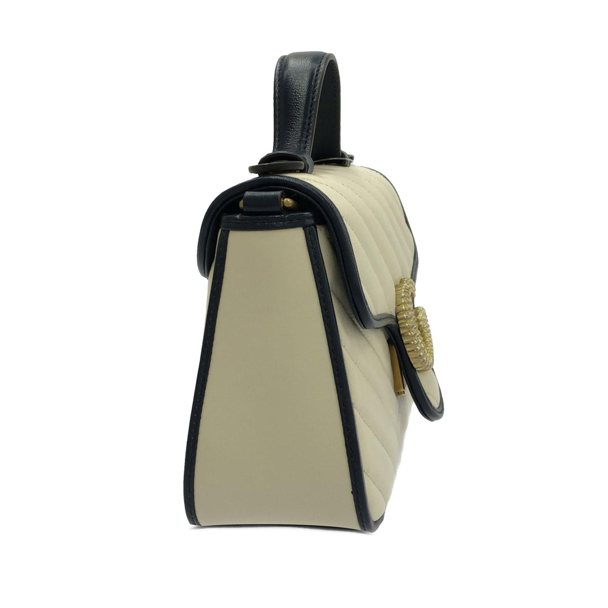 Gucci Mini GG Marmont Top Handle Bag (SHG-iCLrcQ)