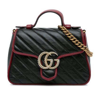 Gucci Mini GG Marmont Torchon Top Handle Bag (SHG-IPOg22)