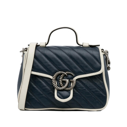 Gucci Mini GG Marmont Torchon Top Handle Bag (SHG-iT64DF)
