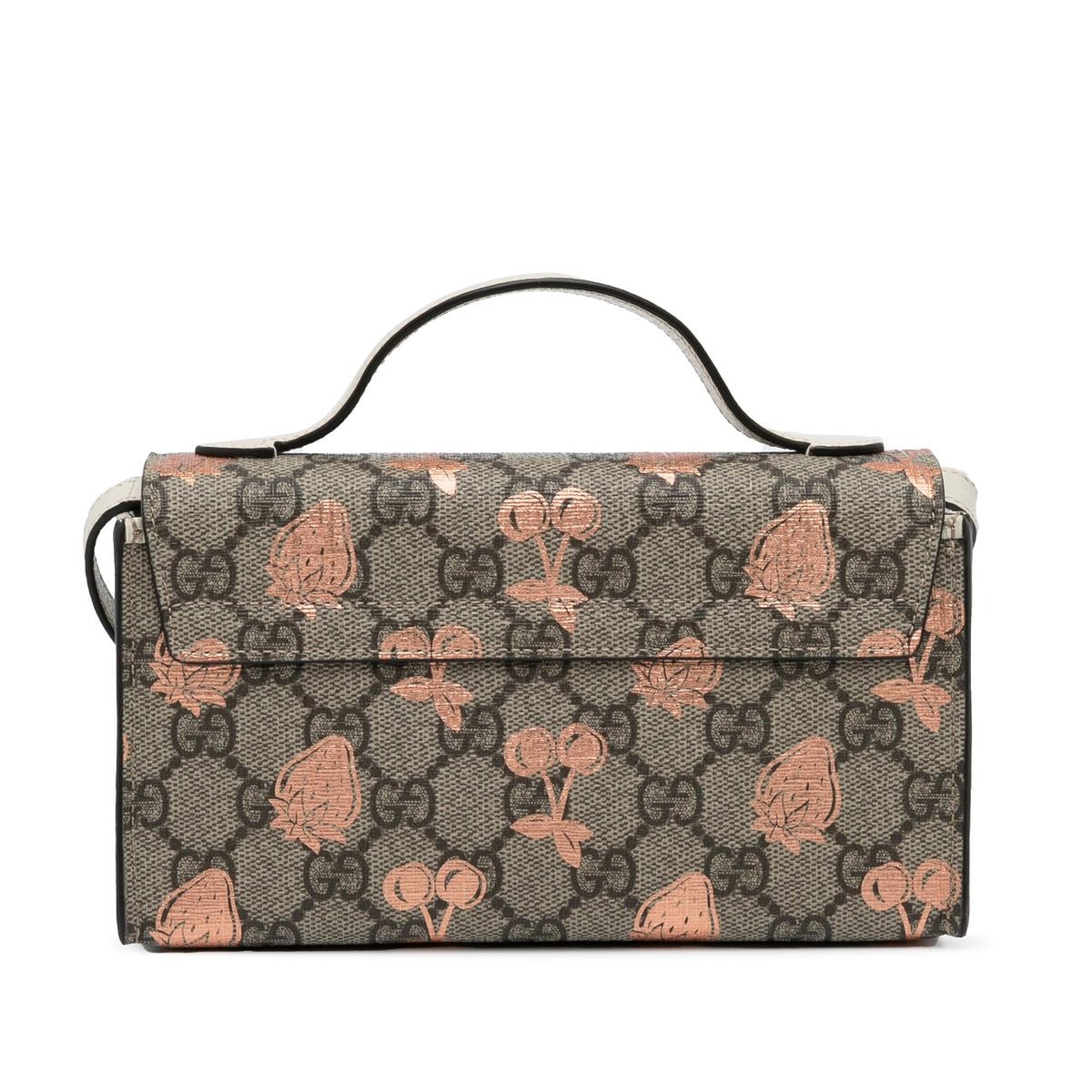 Gucci Mini GG Supreme Berry Padlock Satchel (SHG-0xk6RT)