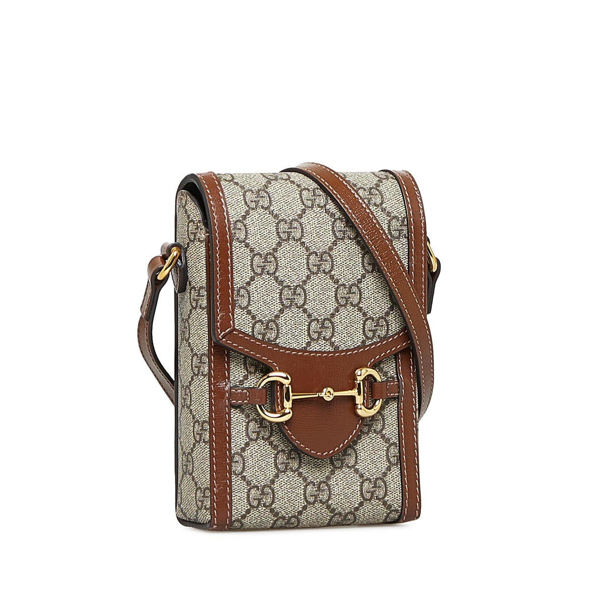 Gucci Mini GG Supreme Horsebit 1955 Crossbody Bag (SHG-UTCgC3)