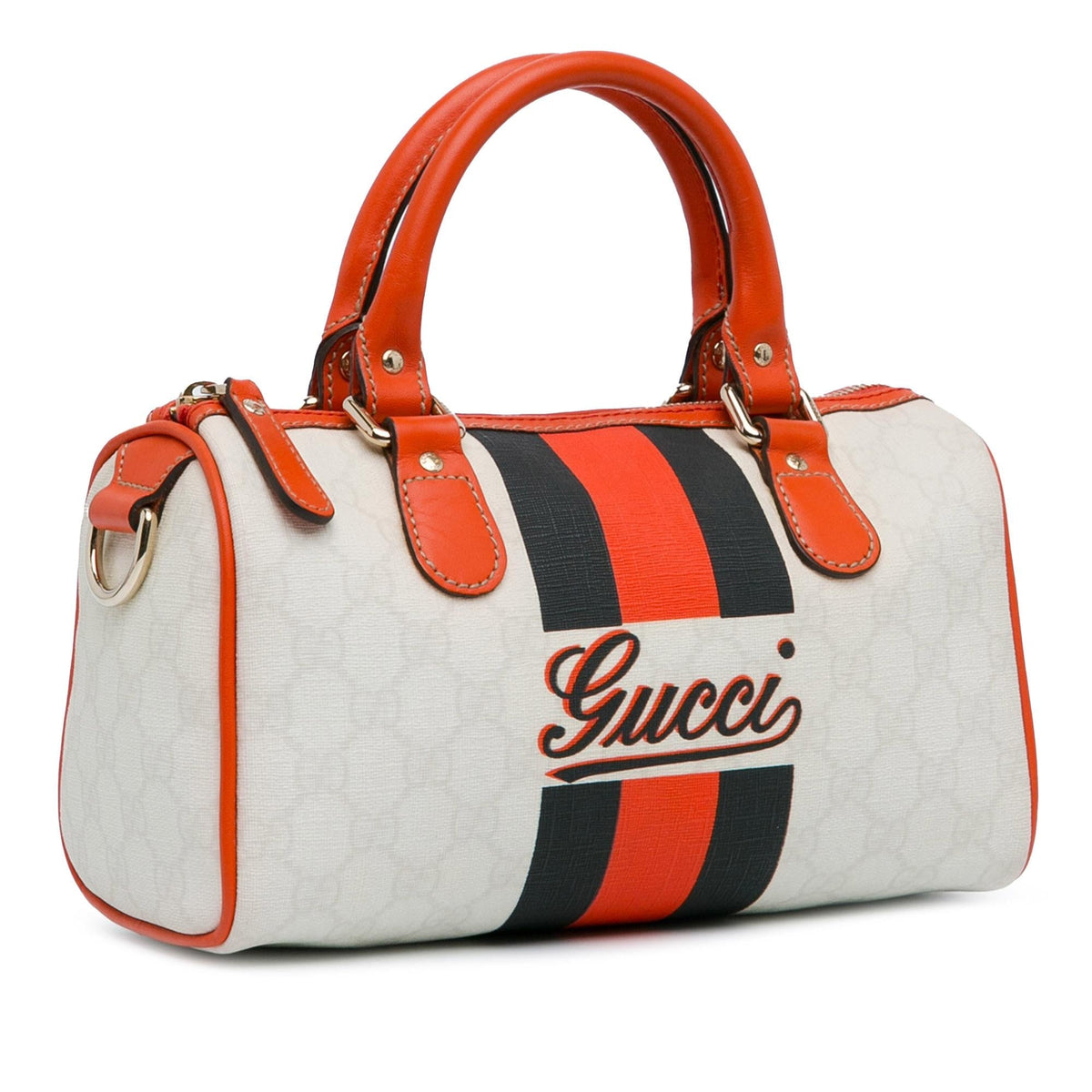 Gucci Mini GG Supreme Joy Web Boston Bag (SHG-R1IO0Q)