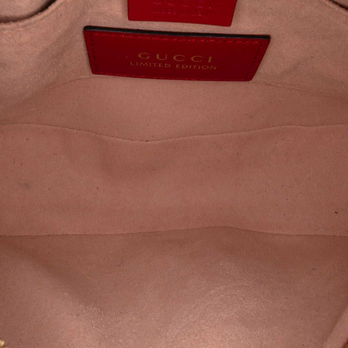 Gucci Mini GG Supreme Kingsnake Heart Embroidered Camera Bag