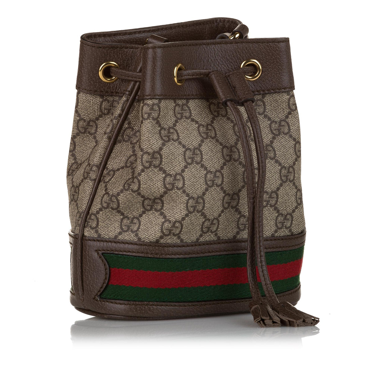 Gucci Mini GG Supreme Ophidia Bucket Bag (SHG-33829)