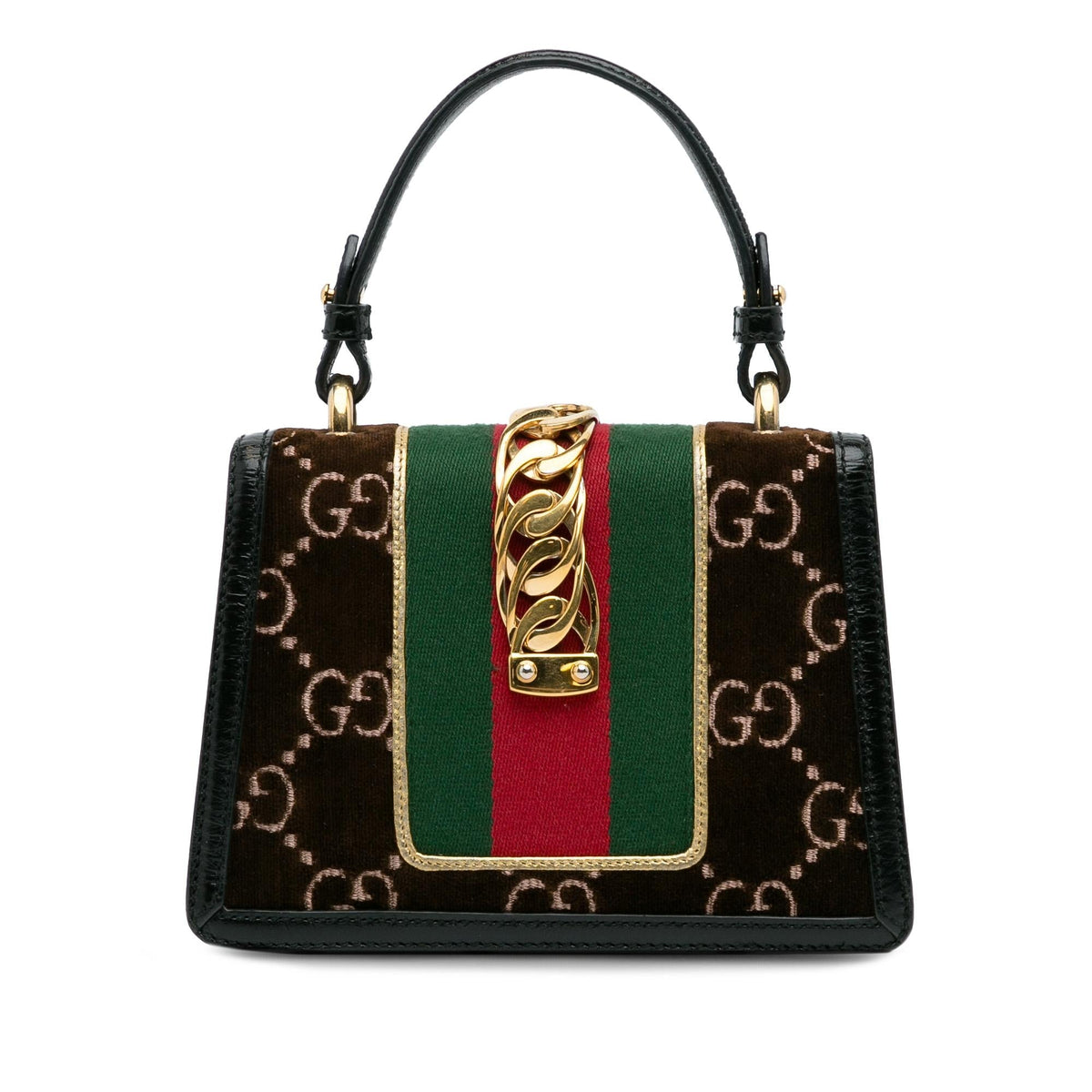 Gucci Mini GG Velvet Sylvie Satchel (SHG-f0os8k)