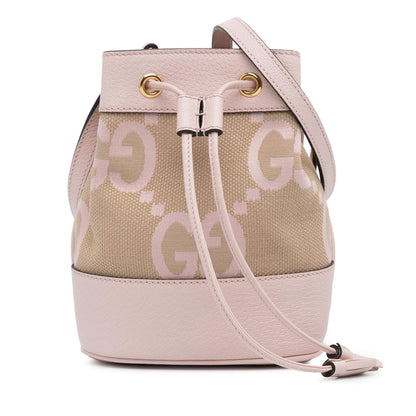 Gucci Mini Jumbo GG Canvas Ophidia Bucket Bag (SHG-7iNxcN)