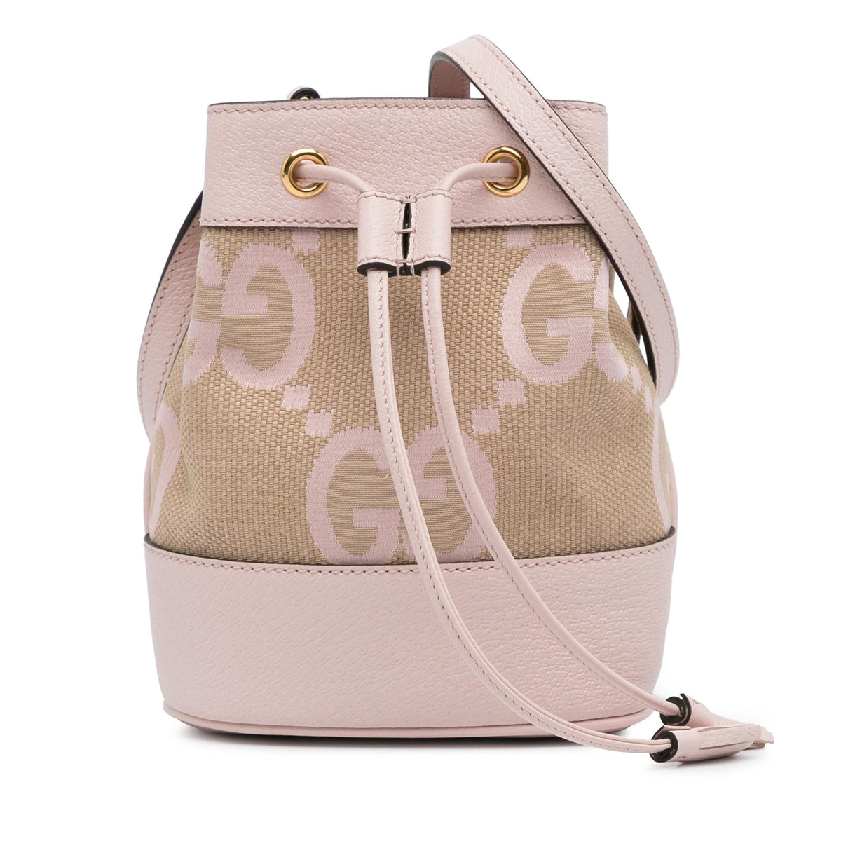 Gucci Mini Jumbo GG Canvas Ophidia Bucket Bag