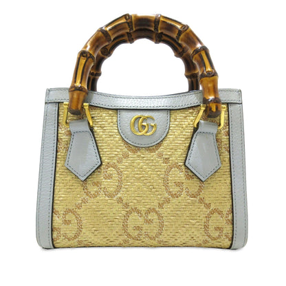 Gucci Mini Jumbo GG Raffia Diana (SHG-drcDRd)