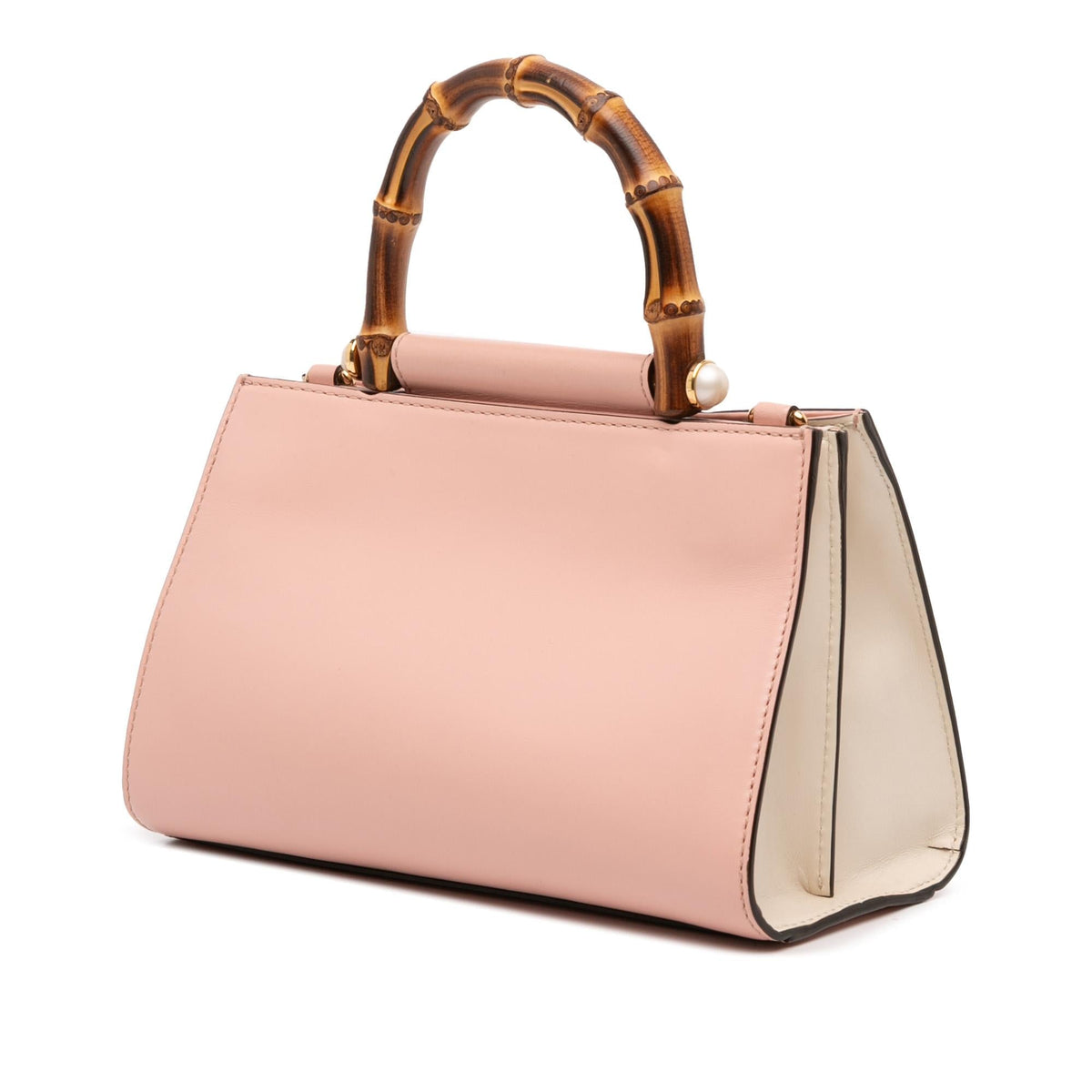 Gucci Mini Leather Bamboo Nymphaea Satchel