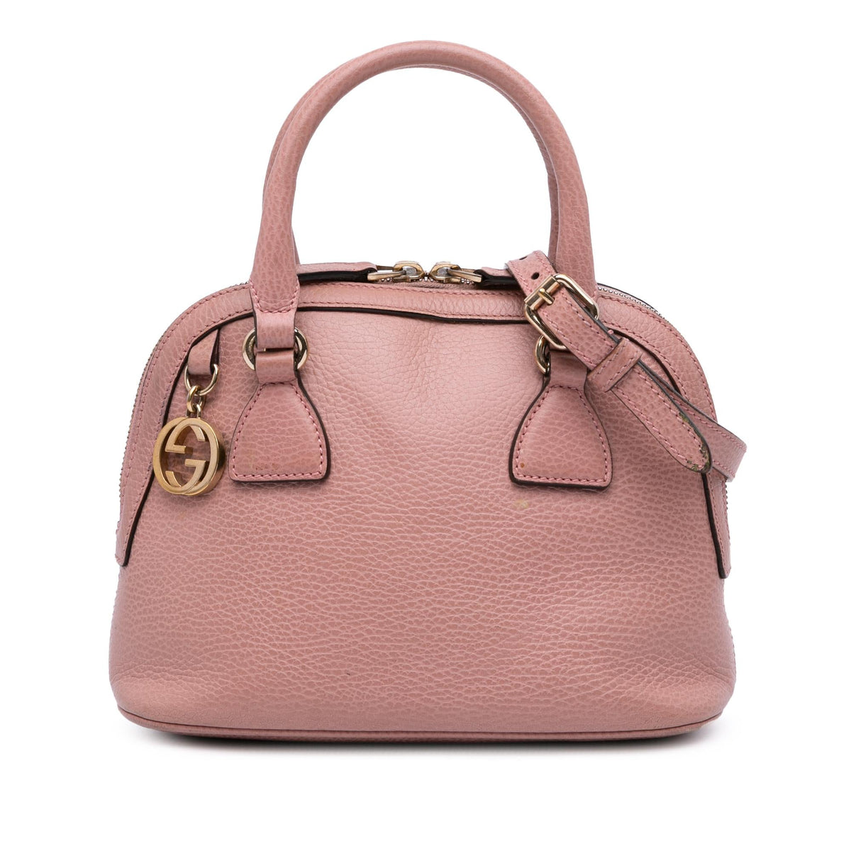 Gucci Mini Leather GG Charm Dome Satchel