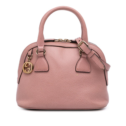 Gucci Mini Leather GG Charm Dome Satchel