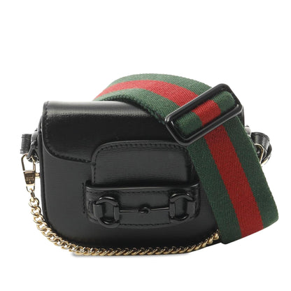Gucci Mini Leather Horsebit 1955 Web Satchel