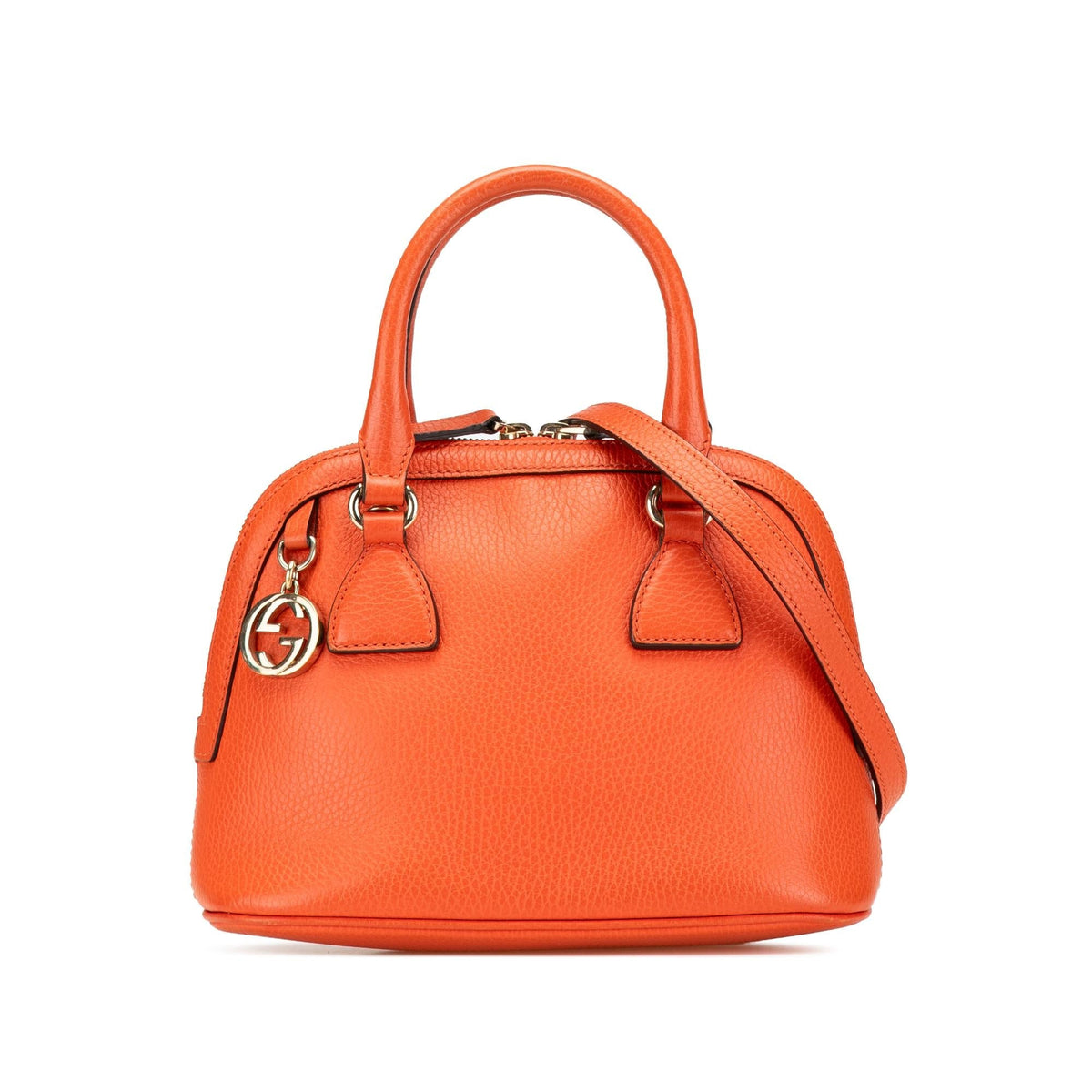 Gucci Mini Leather Interlocking G Dome Satchel