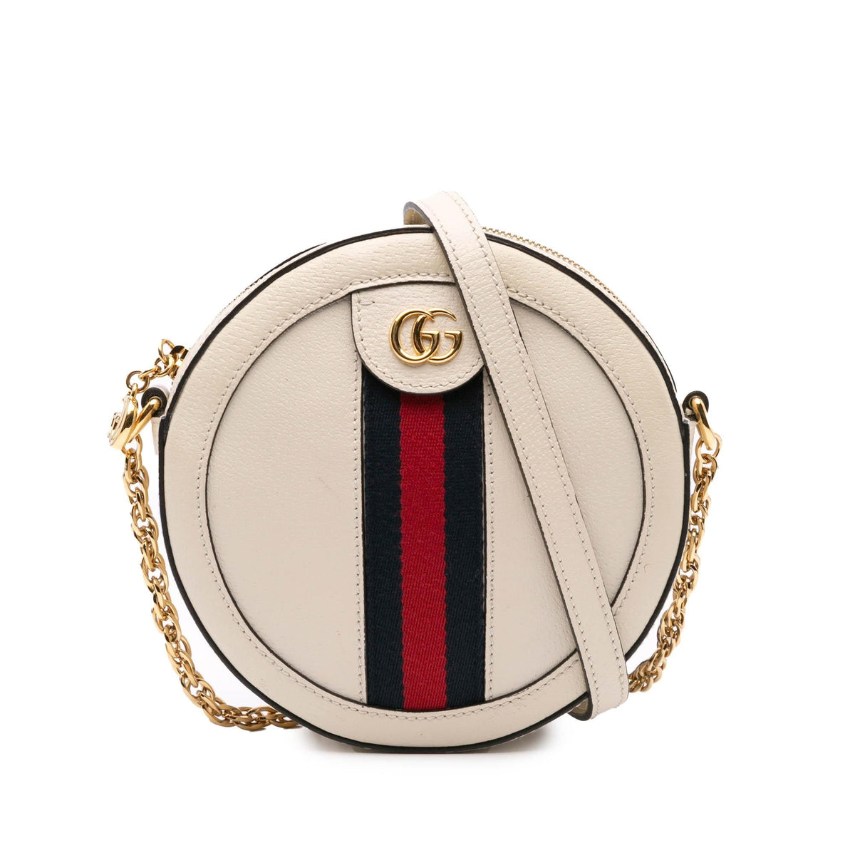 Gucci Mini Leather Ophidia Round Crossbody