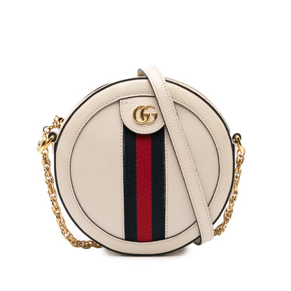 Gucci Mini Leather Ophidia Round Crossbody
