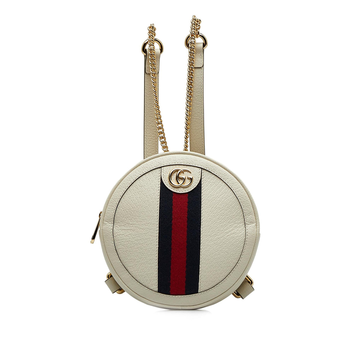 Gucci Mini Leather Round Ophidia Backpack