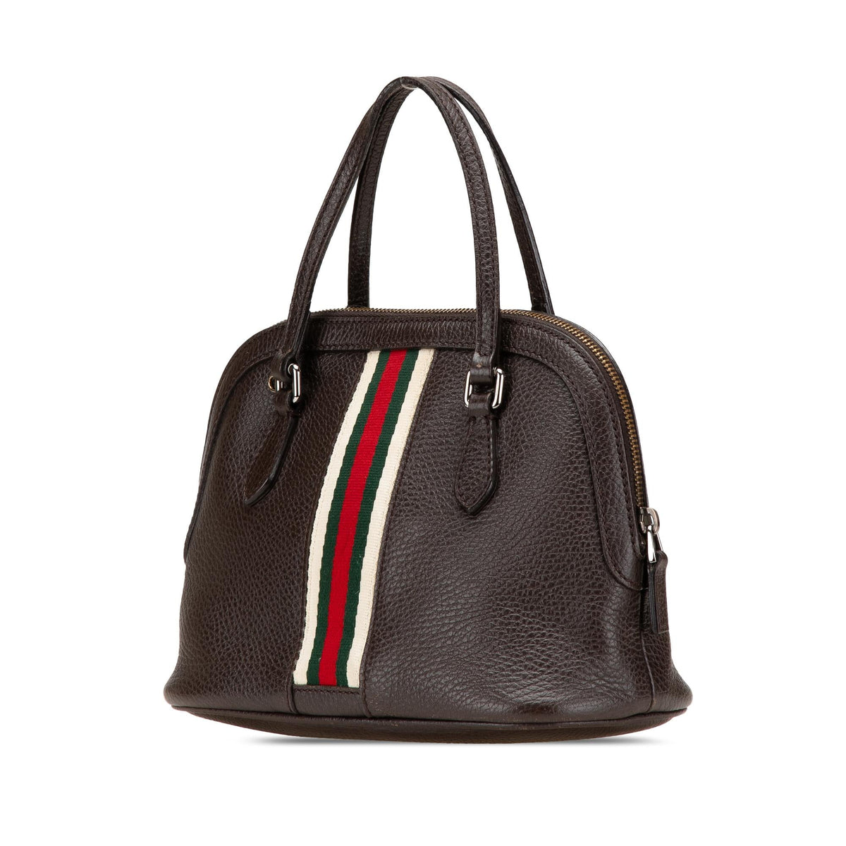 Gucci Mini Leather Web Dome Satchel