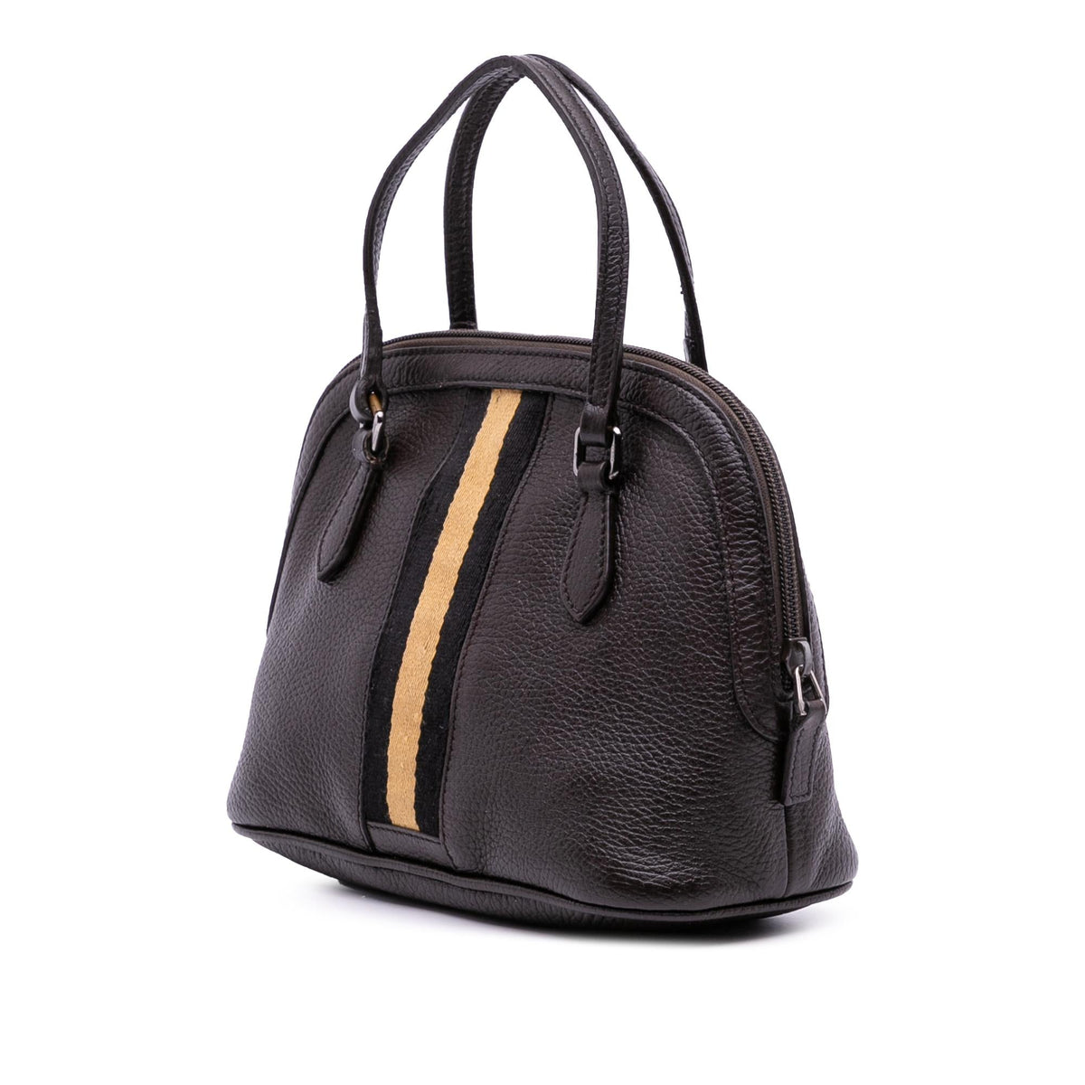 Gucci Mini Leather Web Dome Satchel