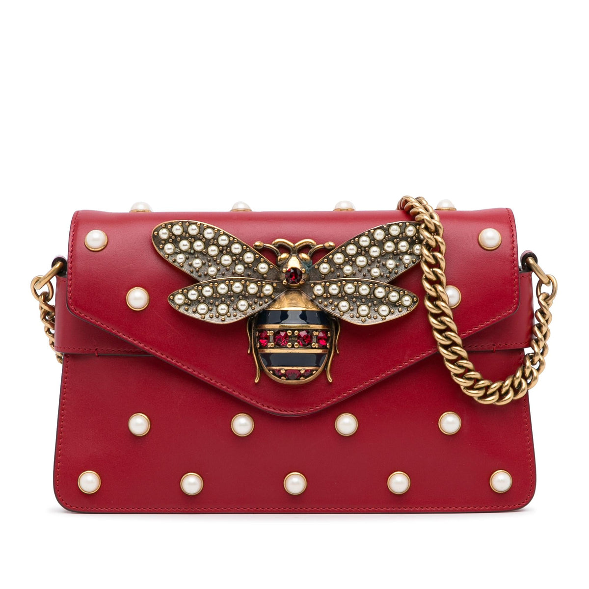 Gucci Mini Queen Margaret Broadway Leather Satchel (SHG-3ul90T)