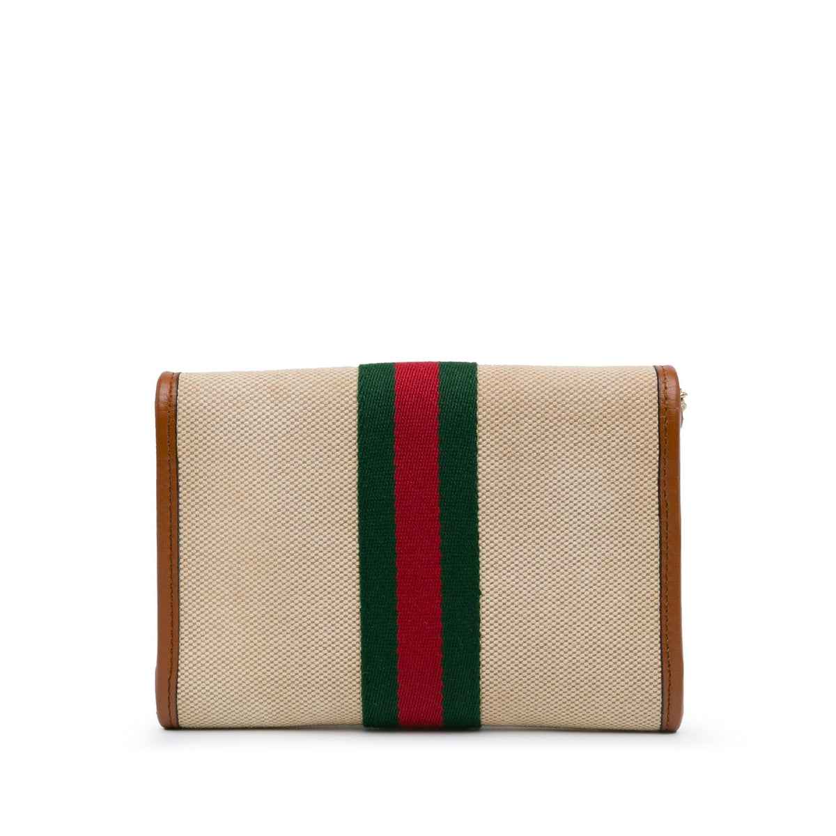 Gucci Mini Rajah Web Chain Canvas Crossbody Bag