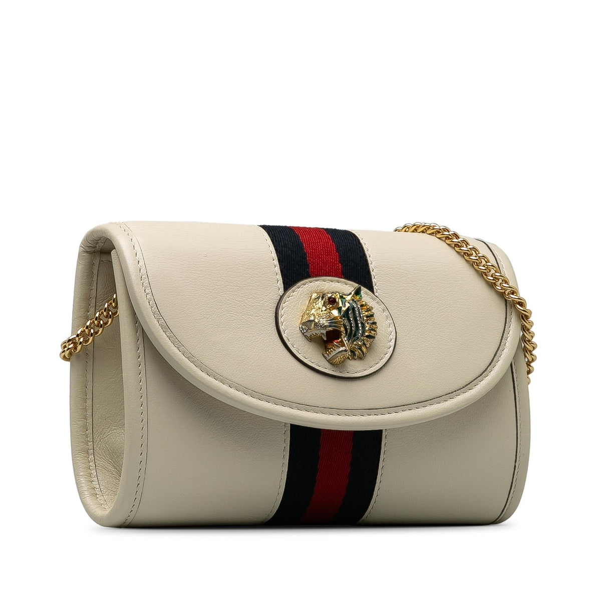 Gucci Mini Rajah Web Chain Crossbody Bag (SHG-qSdeie)