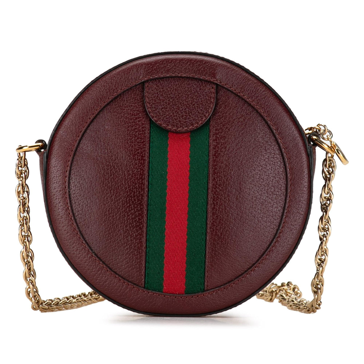 Gucci Mini Round Ophidia Leather Crossbody Bag (SHG-1IdXbq)