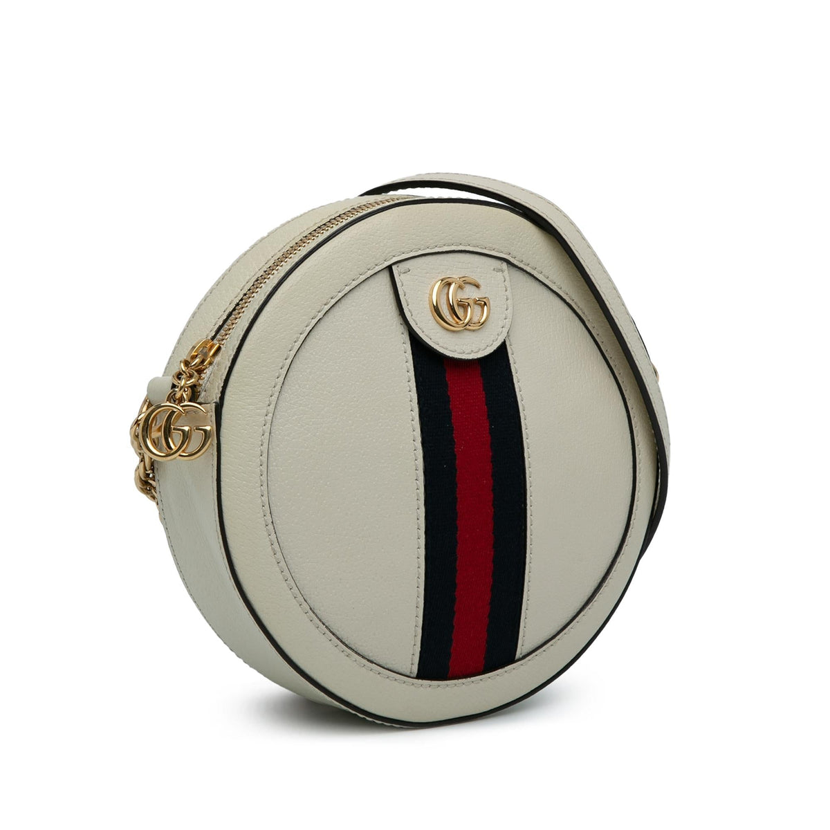 Gucci Mini Round Ophidia Leather Crossbody Bag (SHG-MKTErB)