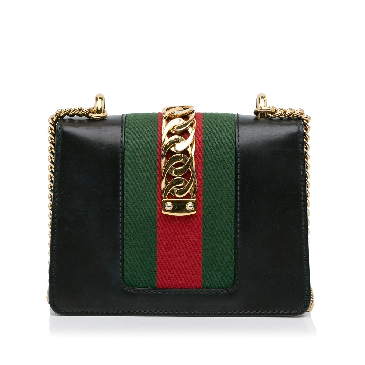 Gucci Mini Sylvie Leather Chain Crossbody Bag (SHG-Rb9ccQ)