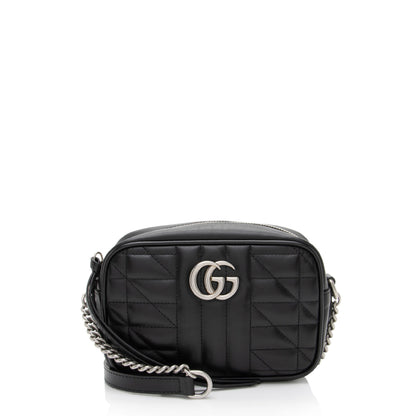 Gucci Mixed Matelasse Leather GG Marmont Aria Mini Chain Bag