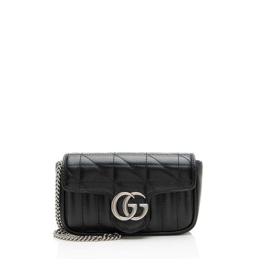 Gucci Mixed Matelasse Leather GG Marmont Aria Mini Flap Bag