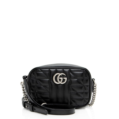 Gucci Mixed Matelasse Leather GG Marmont Aria Mini Camera Bag