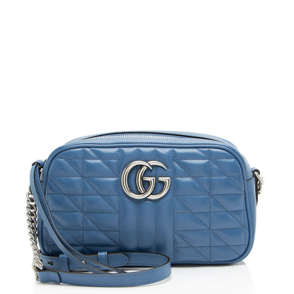 Gucci Mixed Matelasse Leather GG Marmont Aria Small Camera Bag