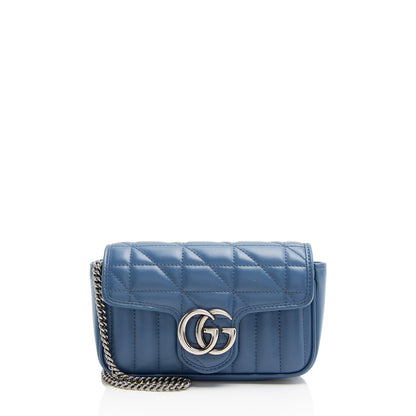 Gucci Mixed Matelasse Leather GG Marmont Aria Mini Flap Bag