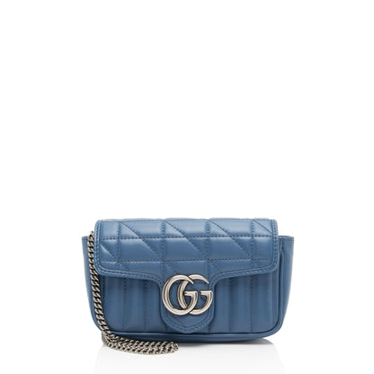 Gucci Mixed Matelasse Leather GG Marmont Aria Mini Flap Bag