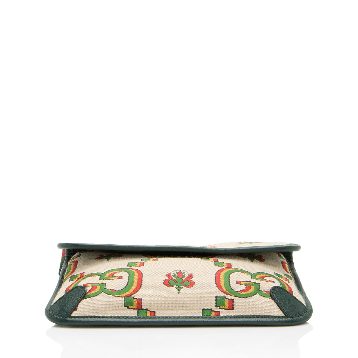 Gucci Jumbo GG Canvas Embroidered Floral Belt Bag