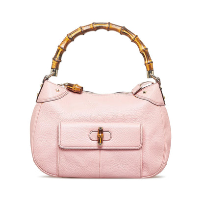 Gucci Nailhead Bamboo Handbag (SHG-InJ5MJ)