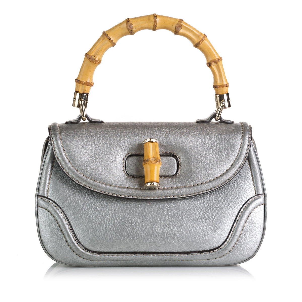 Gucci New Bamboo Leather Handbag (SHG-35959)